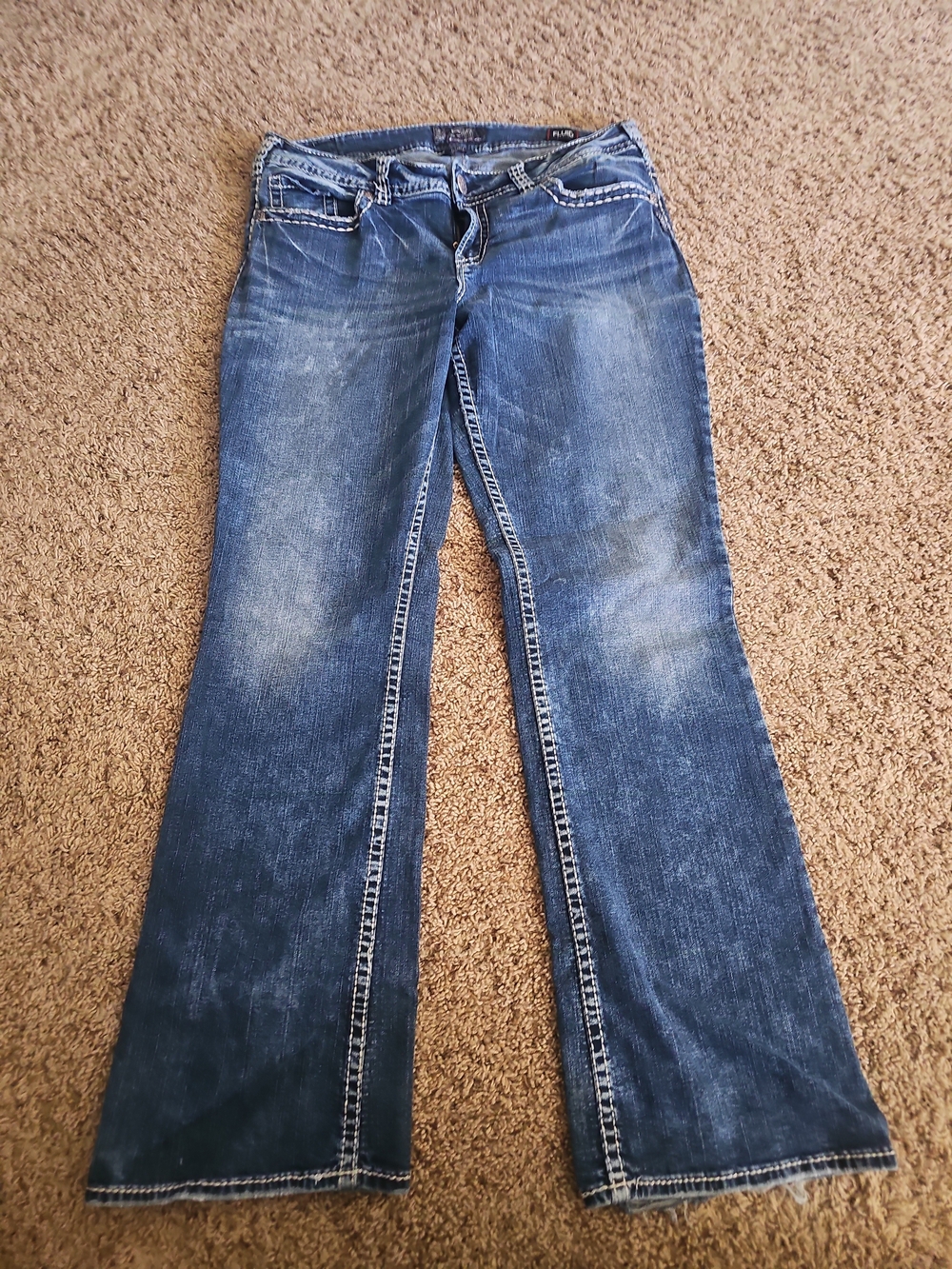 Silver Suki Mid Boitcut Jeans Women's Denim 16 X 33